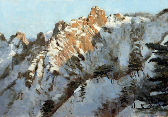 이원희, ‘설악 1603’. 캔버스에 오일, 45.5 x 65cm. 2016. 사진 = 노화랑