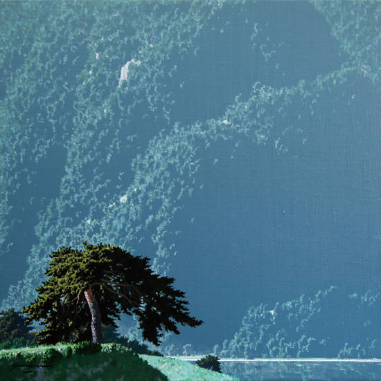 장이규, ‘소나무가 있는 풍경 5’. 캔버스에 오일, 60 x 60cm. 2016. 사진 = 노화랑