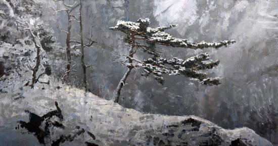 이원희, ‘설악 1501’. 캔버스에 오일, 90 x 170cm. 2015. 사진 = 노화랑