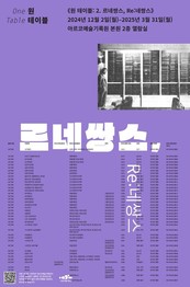 아르코예술기록원 소장기록물 기획코너  '원 테이블: 르네쌍스, Re:네쌍스' 공개