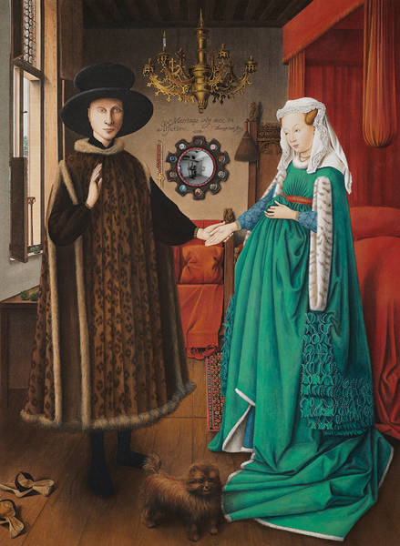 정해진, '결혼의 조건'. 비단에 채색, 82 x 60㎝. 2014.