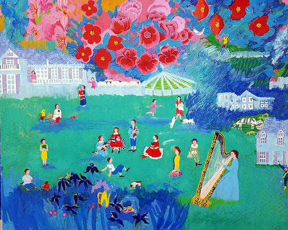 전명자, '자연의 조화'. 캔버스에 오일, 80 x 65cm. 2016.