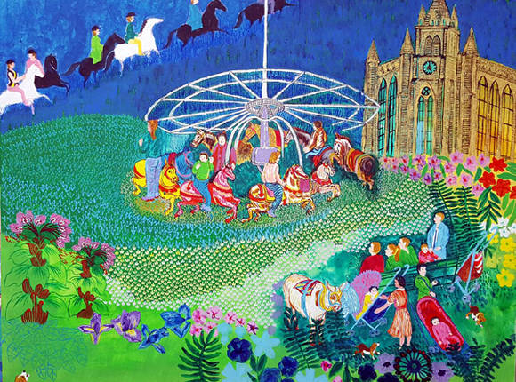 전명자, '자연의 조화'. 캔버스에 오일, 91 x 72cm. 2016.