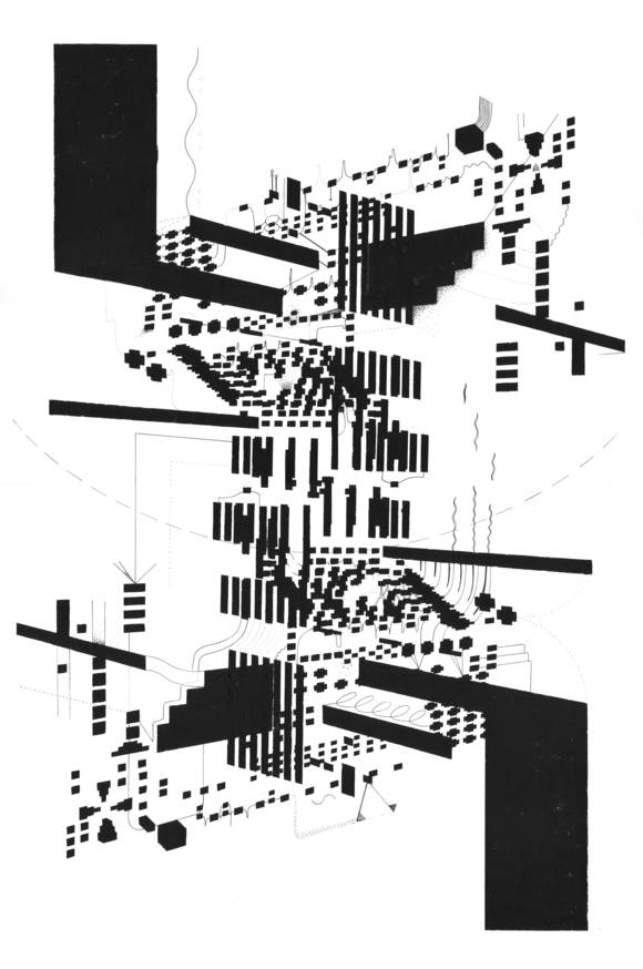 추미림, '스텐실 011(Stencil 011)'. 56 x 38cm, 종이 위에 아크릴, 잉크 펜. 2016. (사진 = 트렁크 갤러리)