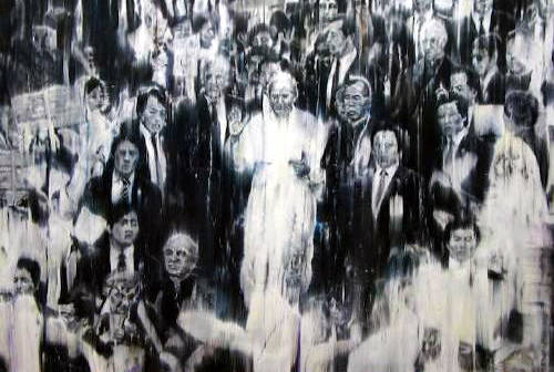 윤석원, '비지트(Visits)'. 캔버스에 오일, 112 x 163cm. 2016.