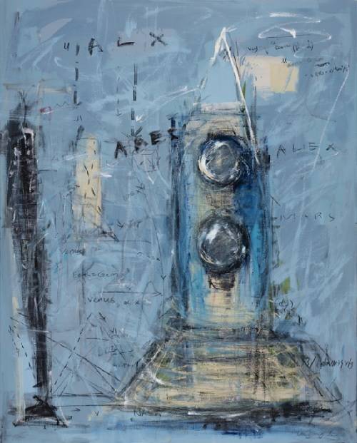 이정아, '마션(The Martian)'. 캔버스에 오일, 162.2 x 130.3cm. 2016.