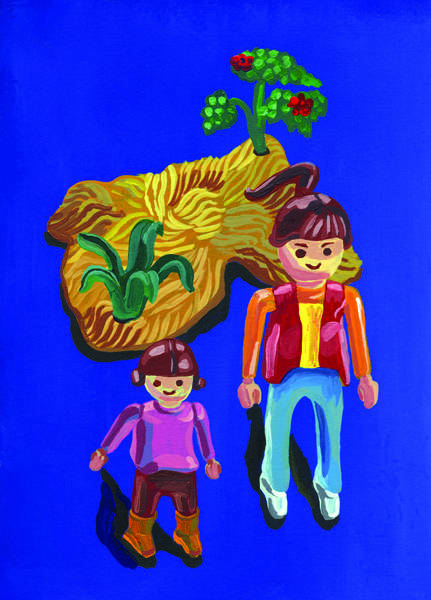 나탈리 레테, '플레이모빌'. 57 x 53cm.