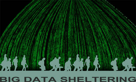 김찬중, 김경옥, 박진숙의 ‘빅데이터 셸터링(Big Data Sheltering)’, 영상 설치, 2016. (사진=한국문화예술위원회)