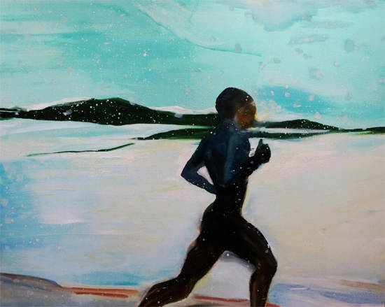 임시호, '눈 내리는 날. 캔버스에 오일, 130 x 160cm. 2014.