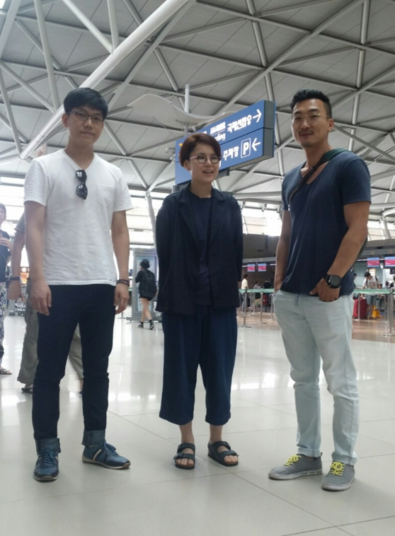 왼쪽부터 장철원, 박혜경, 김태훈 작가. (사진 = 이응노미술관)