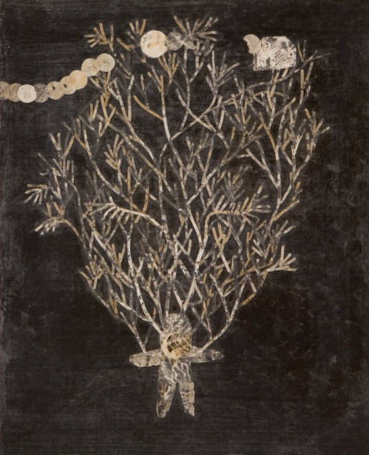 김명진, '어 홀스맨(A Horseman)'. 53 x 65cm, 장지에 한지 콜라주, 수성 안료. 2009. (사진 = 비컷갤러리)