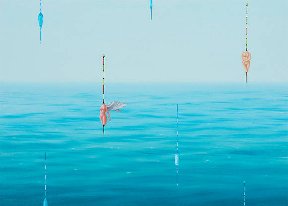 강창훈, '풍경낚시(Landscape fishing) |'. 캔버스에 오일, 90.9 x 65.1cm. 2016.