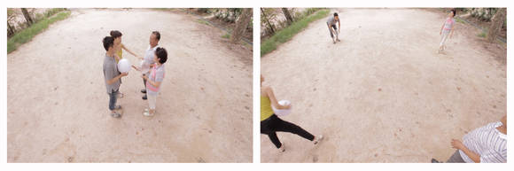 임윤경, '이름 던지기'. 가변 크기, 싱글 채널 영상 프로젝션. 2016. (사진 = 스페이스 윌링앤딜링)