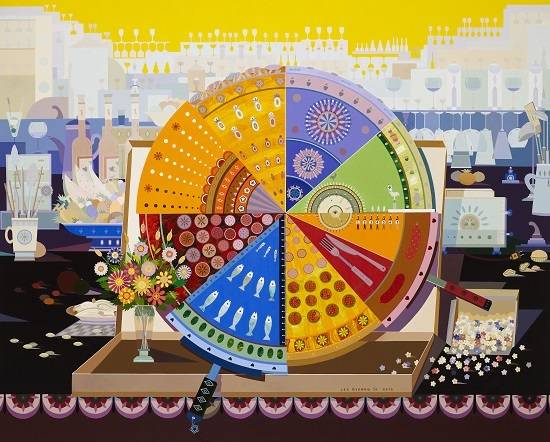 이경자, 'The Happy Imagination(행복한 상상)'. 캔버스에 오일, 162 x 130.3cm. 2015.