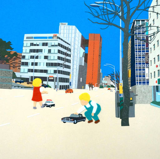 타케루 토요쿠라, '우리의 시간(Our Time)'. 종이, 펠트지, 33 x 33cm. 2016.