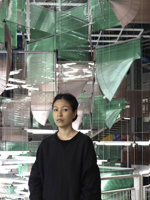 퐁피두 센터의 양혜규 작가. 2016. Photo=Ph. Migeat.