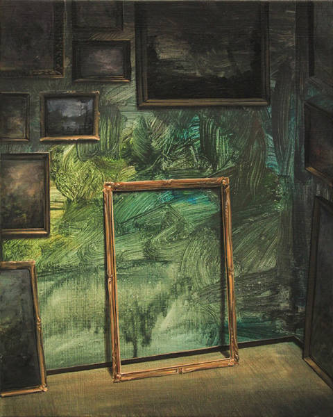 스테판피터스, '더 컬렉션(The Collection)'. 리넨에 아크릴릭, 40 x 50cm. 2014.