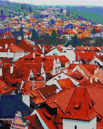 이근택, ‘시선 - 체스키크롬노프 PM2'. 캔버스에 아크릴, 40.9 x 31.8cm. 2016.