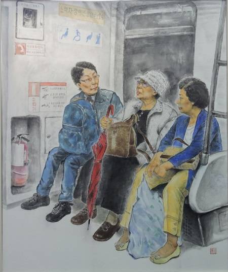 대상작 한정섭 씨의 '행복한 담소'. (이미지 제공=서울메트로)