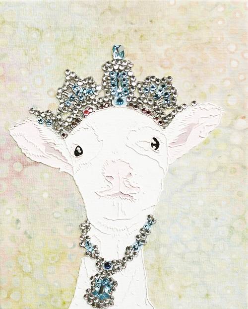 이나진, ‘고마워! 나를 키운 꽃과 바람아’. 혼합 매체, 14 x 18cm. 2014.