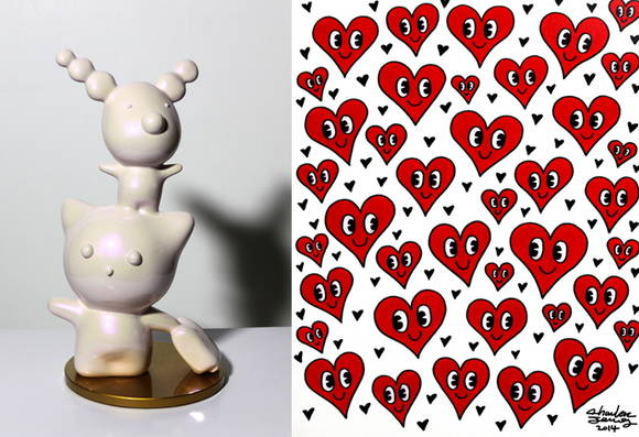 노준 작가의 작품(왼쪽)과 찰스장 작가의 작품도 저렴한 가격에 출품된다.