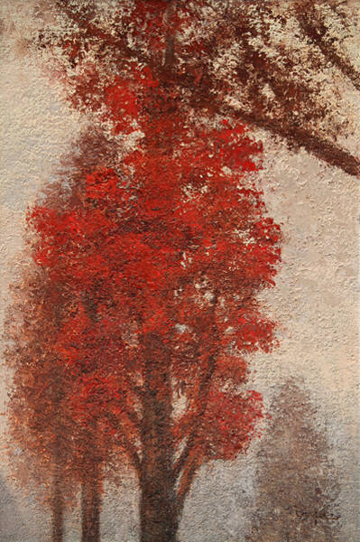 윤인자, '가을'. 캔버스에 오일, 90.9 x 60.6cm. 2016.