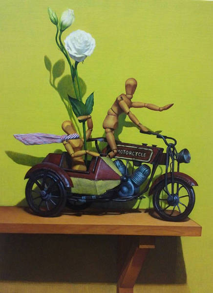 장필교, '오빠 그냥 달려!'. 캔버스에 아크릴릭, 53 x 40.9cm. 2016.(사진=장필교 페이스북)