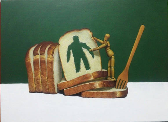 장필교, '친구야 놀자!'. 캔버스에 아크릴릭, 45.5 x 33.4cm. 2016.(사진=장필교 페이스북)