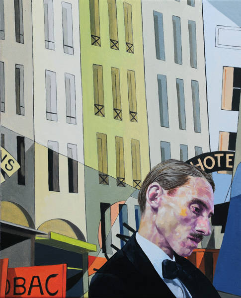 서상익, '씨+데무스(C+Demuth)'. 캔버스에 오일, 22 x 27.3cm. 2014.