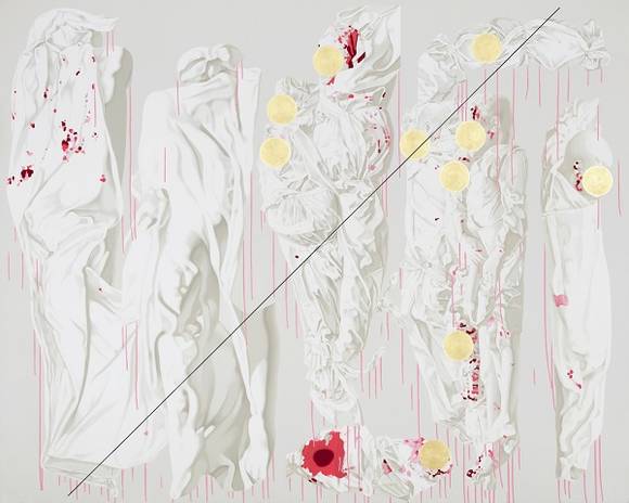 '이보람' 시체들 4'. 캔버스에 유채 및 아크릴, 182 x 227cm. 2016.