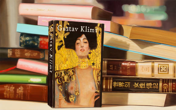 서유라, '아트 북-클림트(Art book-Klimt)'. 캔버스에 오일, 72.7 x 116cm. 2012. (사진 = 갤러리조은)