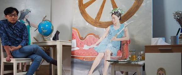 작업실의 이희욱 작가. (사진=오제성)