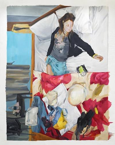 이은새, '길티-이미지-콜로니'. 캔버스에 오일, 259.1 x 193.9cm. 2016.