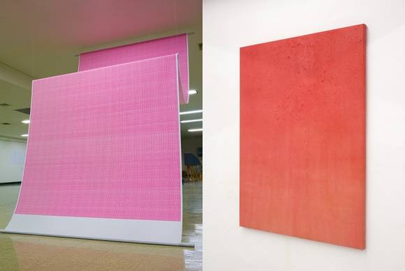 작가 최선의 작품'자홍색 족자'. '깊은 그림'.(사진=인천아트플랫폼)