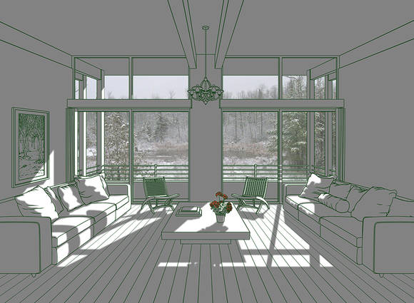 황선태, '빛이 드는 공간'. 152 x 112 x 4cm, 강화유리에 샌딩, 유리 전사, LED. 2016. (사진 =소울아트스페이스)