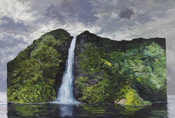 김상균, '인공 섬'. 80.3 x 116cm, 캔버스에 오일. 2016. (사진 = 산수문화)