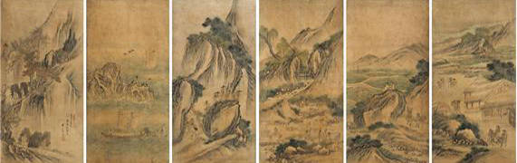 이번 경매 최고가이자 하이라이트 작품인 화산관 이명기의 '행려풍속도'.(사진=서울옥션)