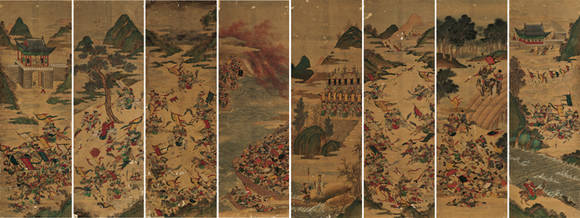 6억 4000만 원에 낙찰된 '삼국지연의도'.(사진=서울옥션)