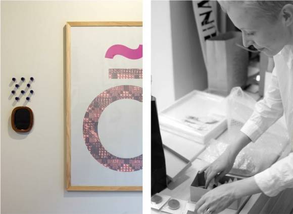 로라 빌리(Laura Villi), '세라믹 레터 Ö(Ceramic Letter Ö)', '더 링(The Ring)'. 2015. 오른쪽은 작가 사진. (사진 = 갤러리 팩토리)