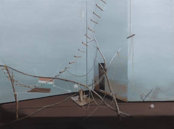 노충현, '사다리'. 194 x 261cm, 캔버스에 유화. 2016. (사진 = 페리지갤러리)