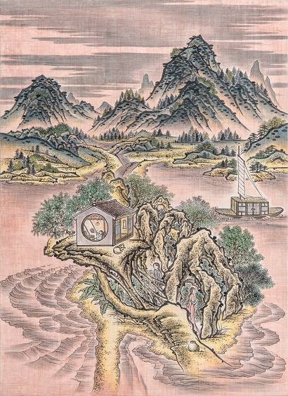 김보민, '아케디아(The Acedia)'. 100 × 73cm, 모시에 수묵담채. 2013. (사진=인디프레스)