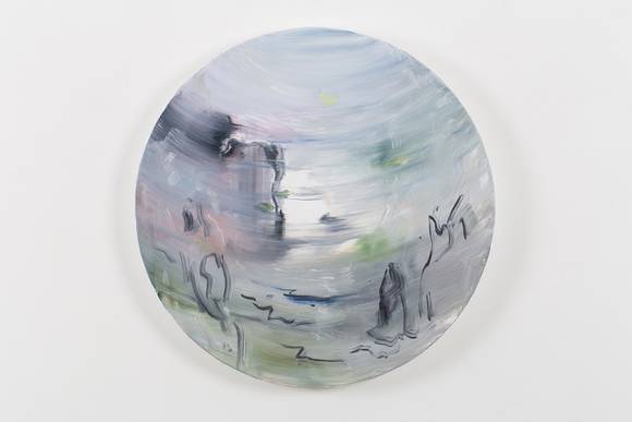 임영주, '밑ㅇ'. 지름 45 cm, 캔버스에 유화. 2016. (사진=인디프레스)