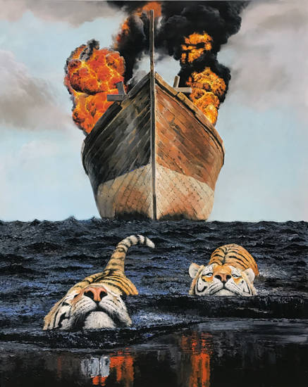 김남표, '센시티브 컨스트럭션 - 인워드 도트(Senstive Construction - Inward thoughts) #2'. 캔버스에 파스텔, 오일, 162.2 x 130.3cm. 2016.