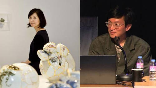 작가 이수경(왼쪽)과 김성환. (사진=갤러리현대·두산아트센터)