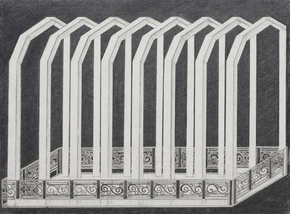 김혜숙, '장미동 23-1(part.2)'. 장지에 샤프펜슬, 29.0 x 39.0cm. 2015. 양주시립장욱진미술관 소장. (사진 = 김혜숙 작가)