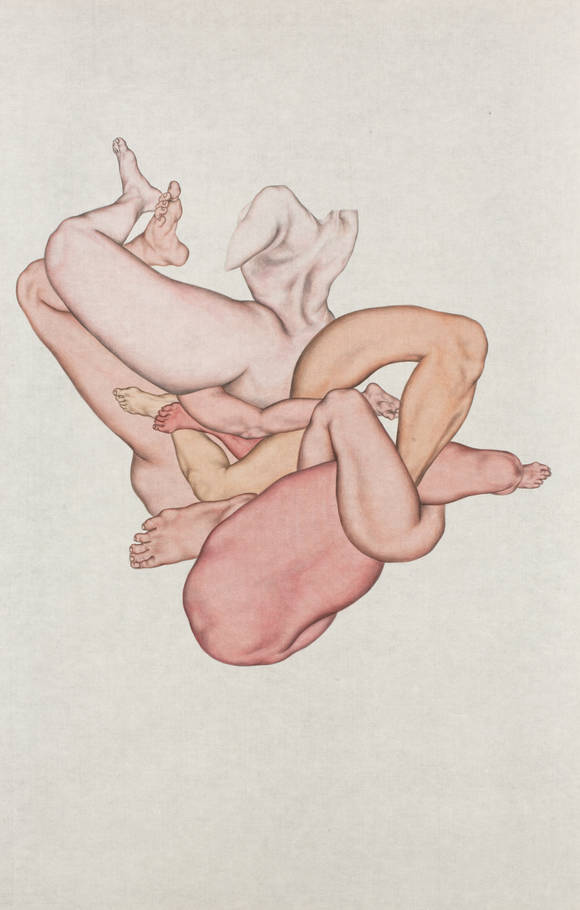 이시원, '가장 작은 단위의 사람'. 80 × 51, 견에 채색. 2017. (사진=갤러리 도스)