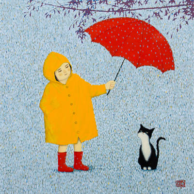 조몽룡, '어떤 만남'. 캔버스에 오일, 20호. 2016.