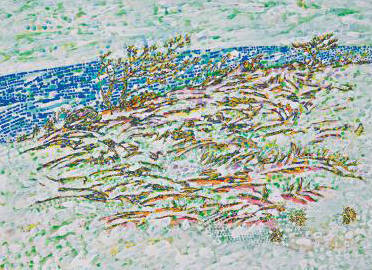 정용일, '무제(Untitled)'. 캔버스에 아크릴릭, 72 x 100cm. 2017.