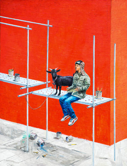 최승선, '페인터'. 캔버스에 오일, 145 x 112cm. 2014.