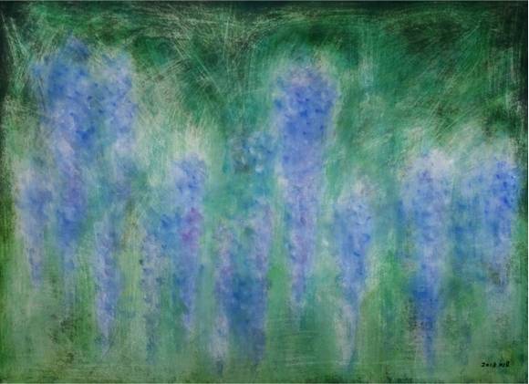 김태권, '등나무'. 종이에 채색, 55 x 76cm. 2013.